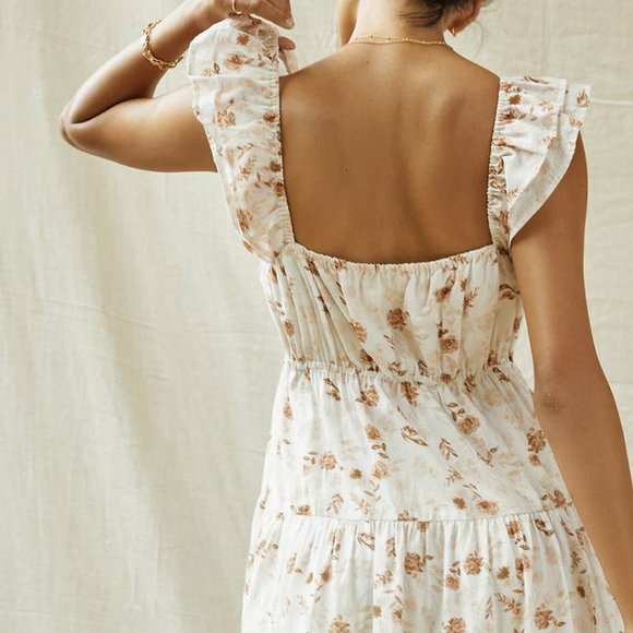 Anthropologie Rosie Ruffled Midi Dress - Picture 4 of 5